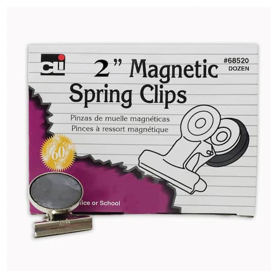 Charles Leonard Magnetic Spring Clips, 3 Boxes of 12 in Silver | 2" | Michaels®